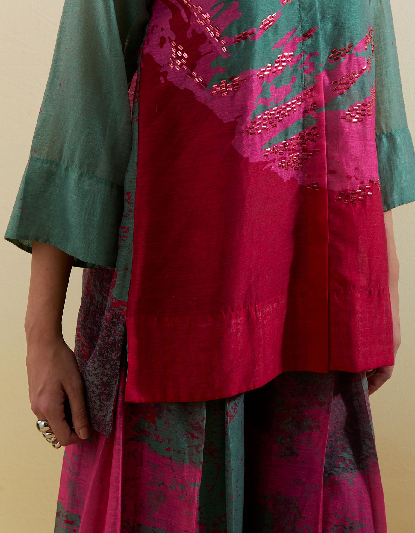 Gliss Pink & Green Short Co-Ord Set