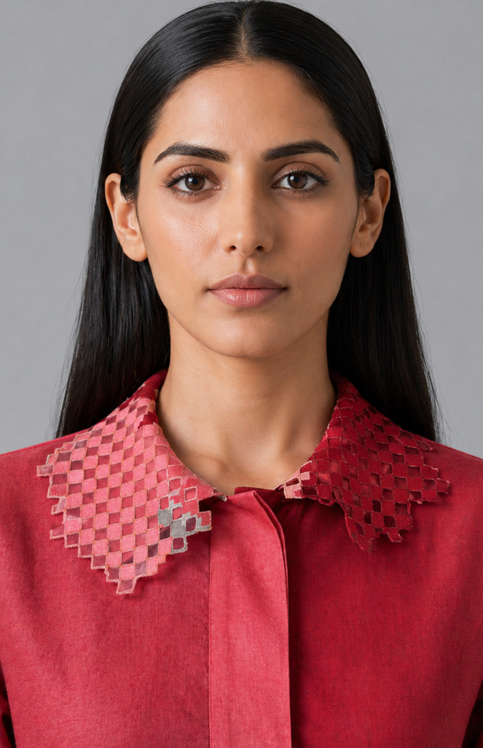 Ikat Cutwork High-Low Dress