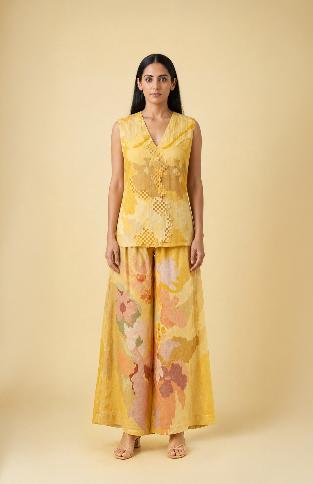 Ikat Cutwork Co-Ord Set