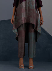 Omen Aubergine & Teal Kurta Set