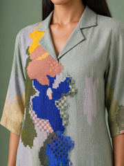 Ikat Cutwork Jumpsuit