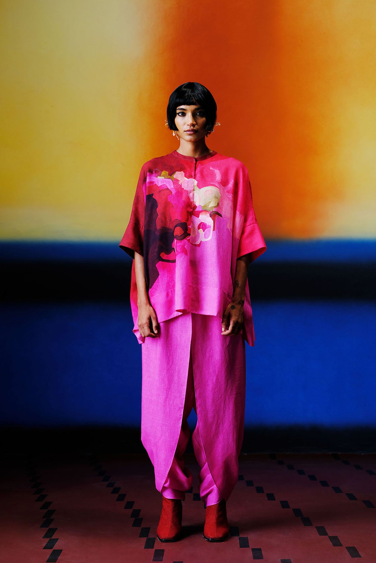 Diffuse Fuchsia Pink Co-ord Set