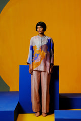 Bough Cobalt Blue & Apricot Orange  Co-Ord Set