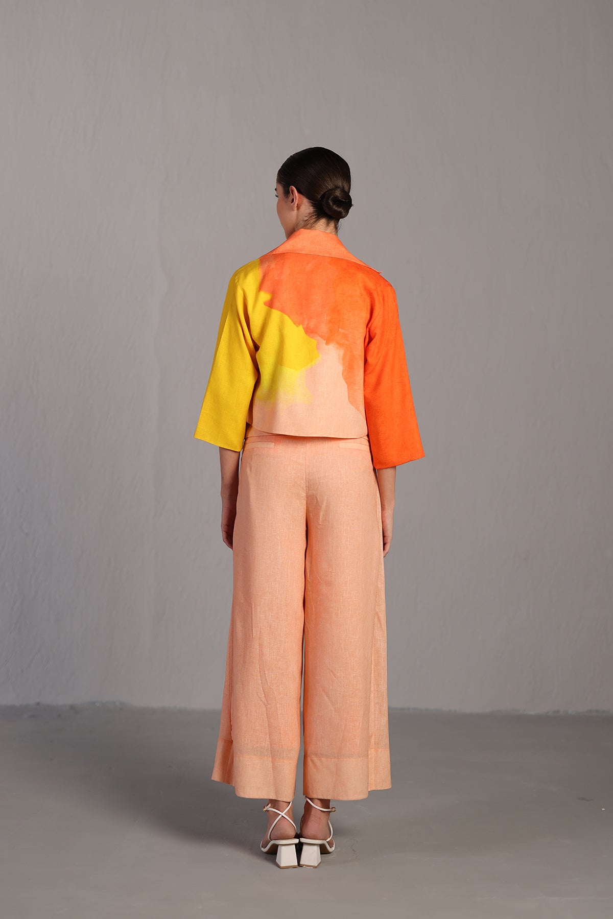Diffuse Bright Orange & Yellow Jacket Set