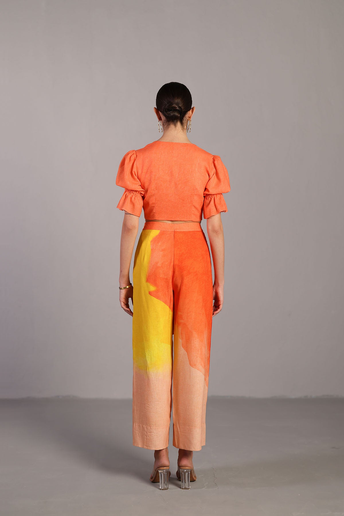 Diffuse Bright Orange & Yellow Co-Ord Set