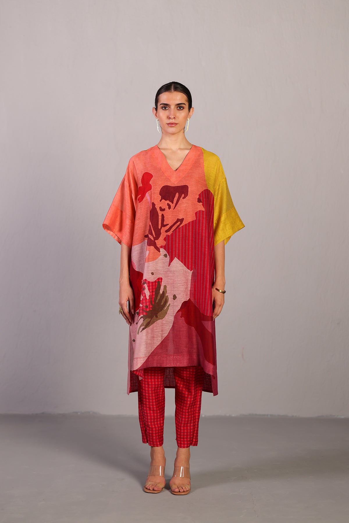 Bough Orange-Red Kurta Set