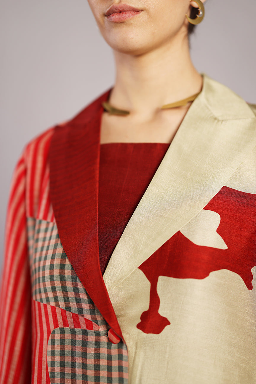 Floro Crimson Red Co-Ord Set