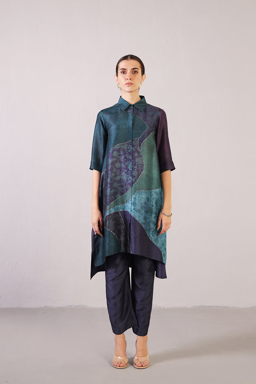 Flowna Royal Blue Kurta Set