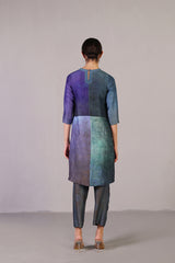 Glint Green & Purple Kurta Set