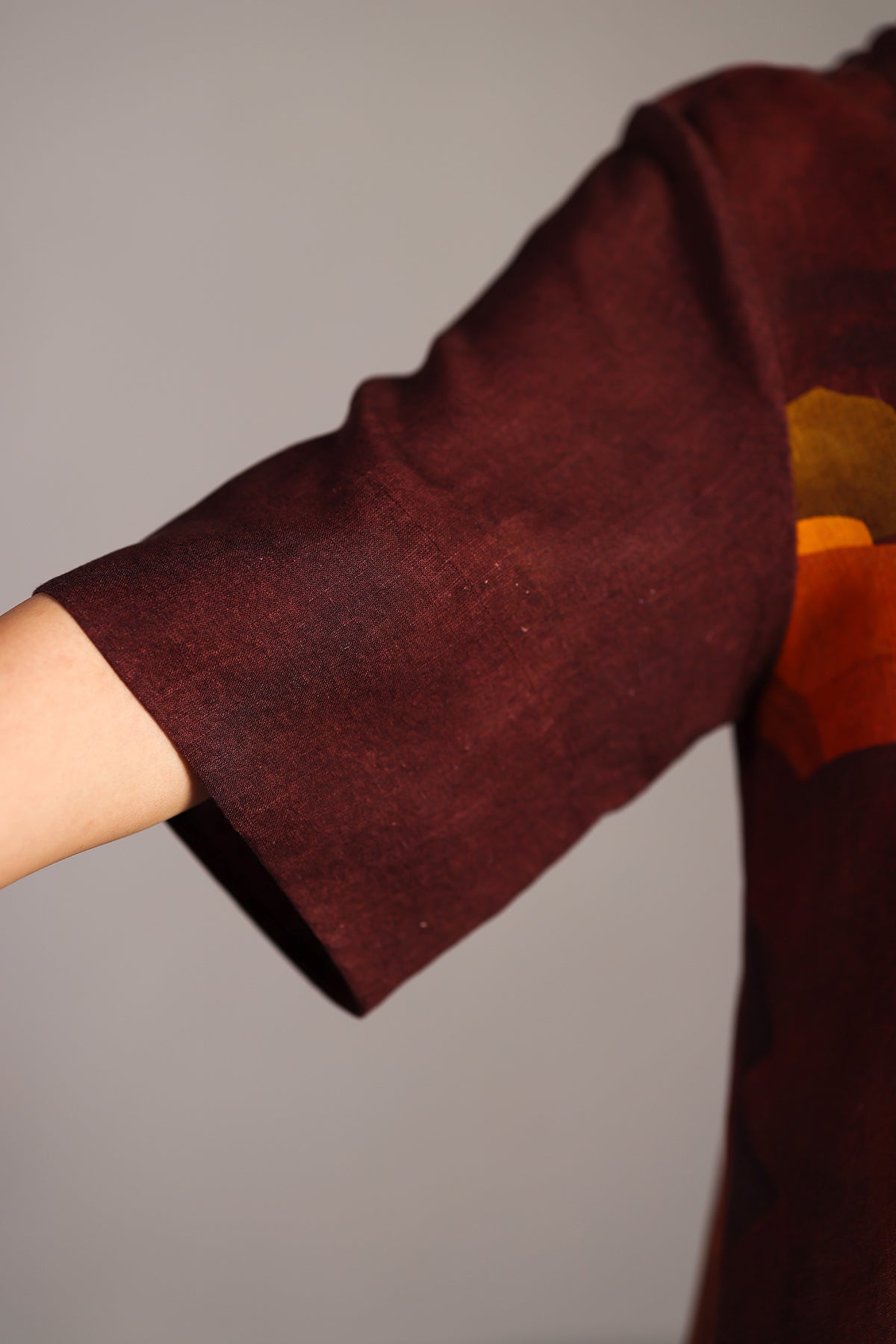 Diffuse Brown & Ochre Kurta Set
