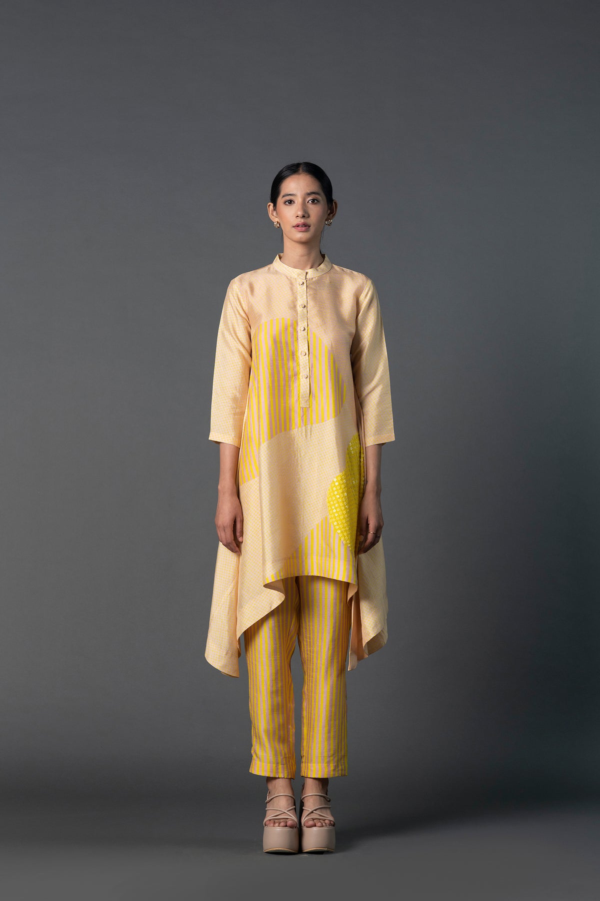 Array Bandhani Yellow