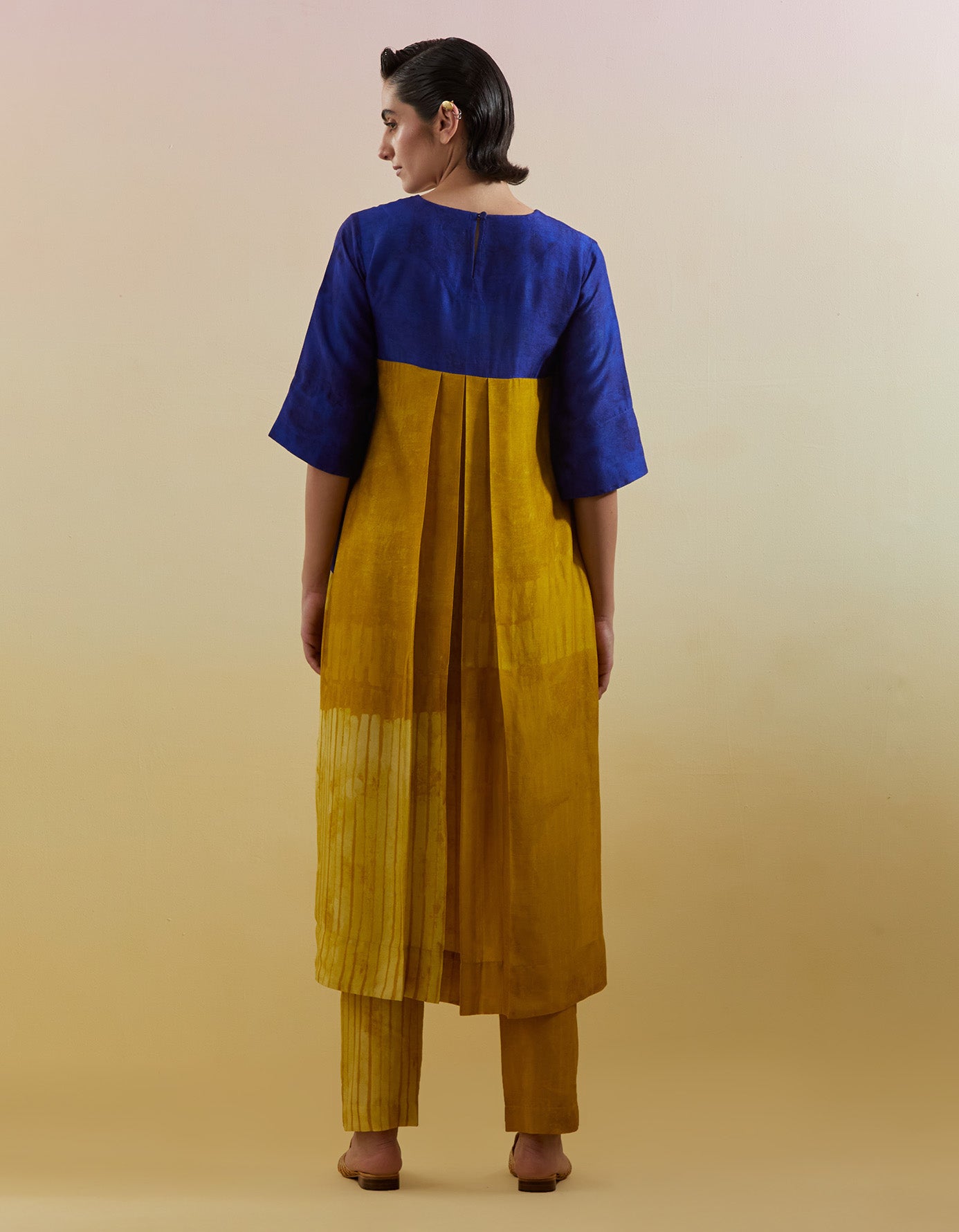 Omen Azure & Amber Kurta Set