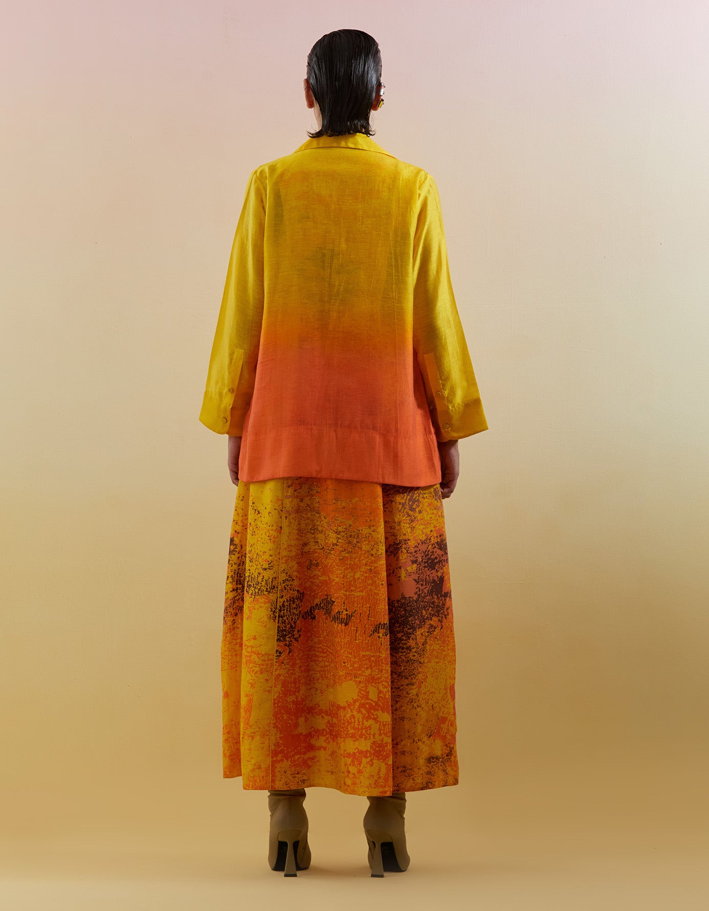 Gliss Yellow & Orange Jacket Set