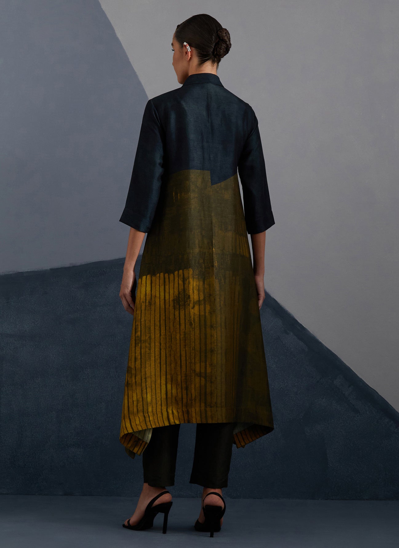 Omen Midnight & Gold Kurta Set