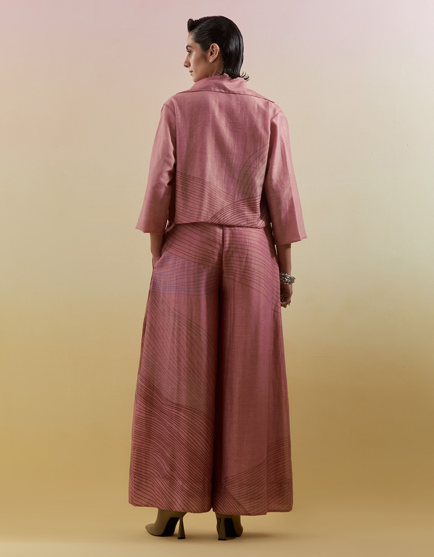 Gliss Dusty Pink & Grey Jumpsuit Set