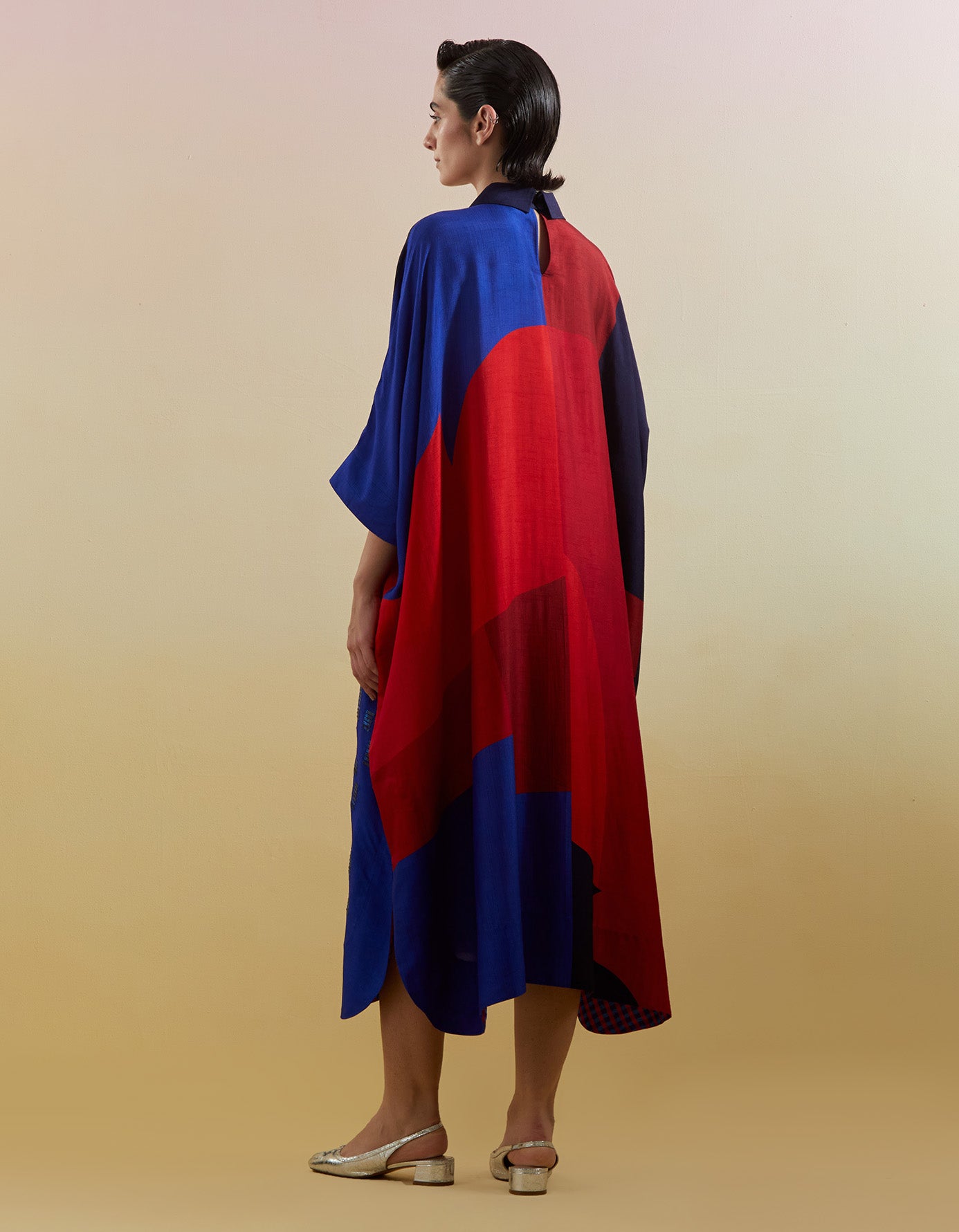 Zenith Navy & Red Kaftaan Set