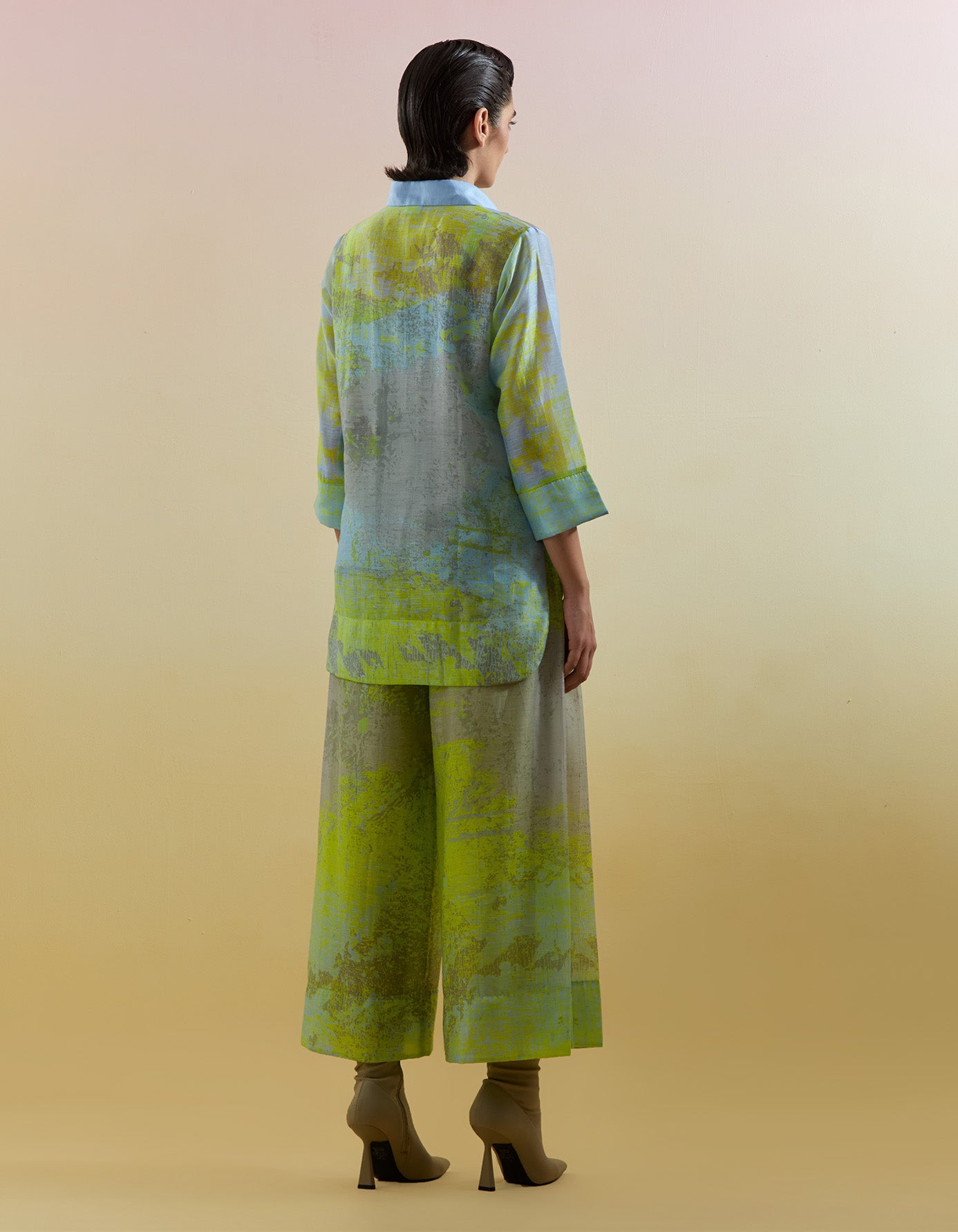 Gliss Blue & Lime Green Co-Ord Set