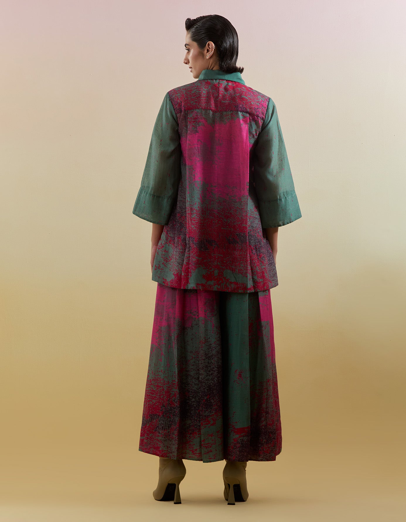 Gliss Pink & Green Short Co-Ord Set