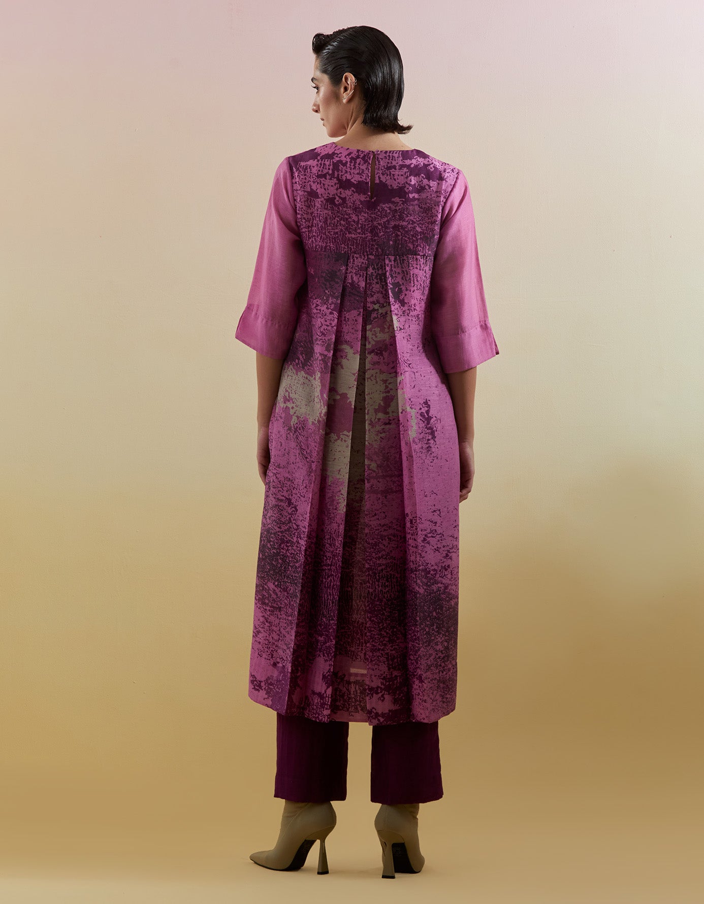 Gliss Pink & Purple Kurta Set